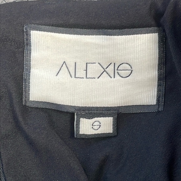 Alexis Franciska Dress in Beaded Black Sparkle Long Sleeve Mini LBD Sz S - Picture 10 of 16